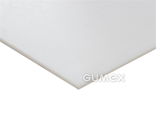 Polyamidplatte PA6, 2mm, 2000x1000mm, FDA, 80°ShD, Nylon, extrudiert, kalandriert, -40°C/+100°C,weiß, 